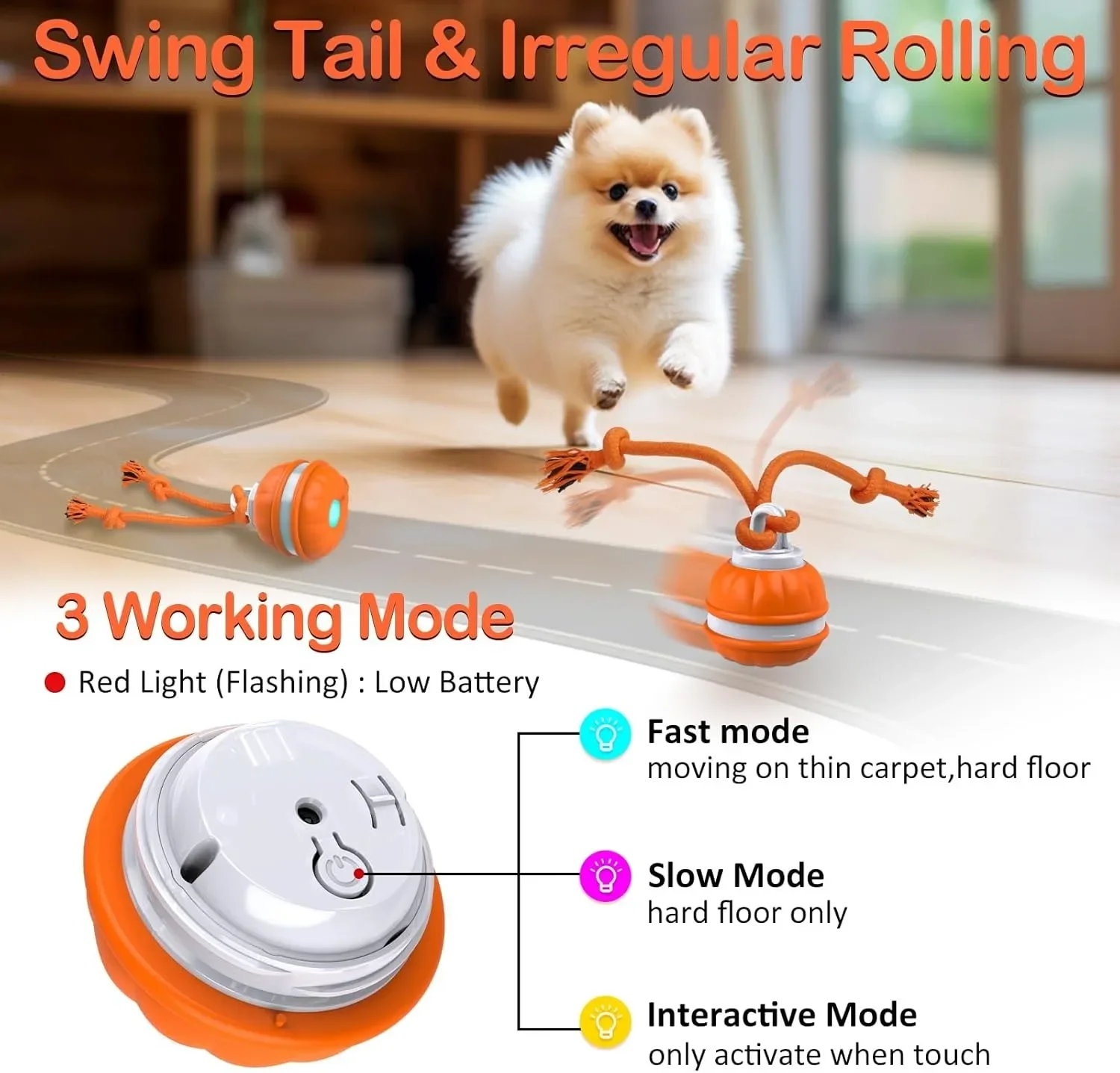 Pet Ball for Dogs Interactive  - огляд і ціна Automatic Moving Dog Ball
